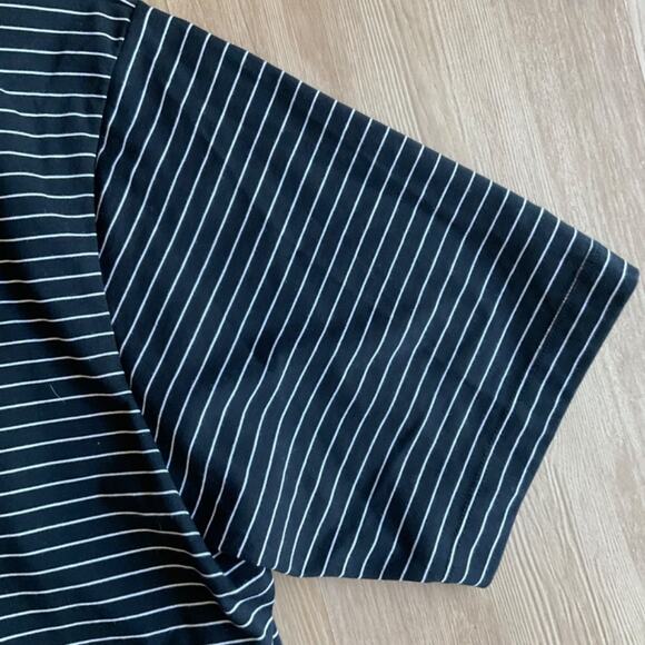 New Mens Nike Black polo striped shirt preppy skater casual business casual sz L - Picture 14 of 15